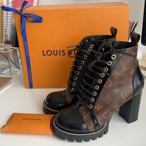 Louis Vuitton Brown Star Trail Ankle Booties